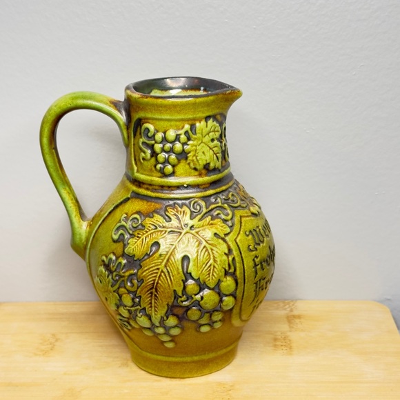 Vintage Gerz W. German Salt Glazed Measure 5” Tall Wine Jug - Picture 2 of 7
